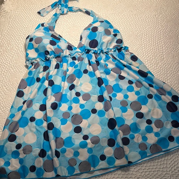 Other - Polka dot bathing suit halter tunic ladies XL